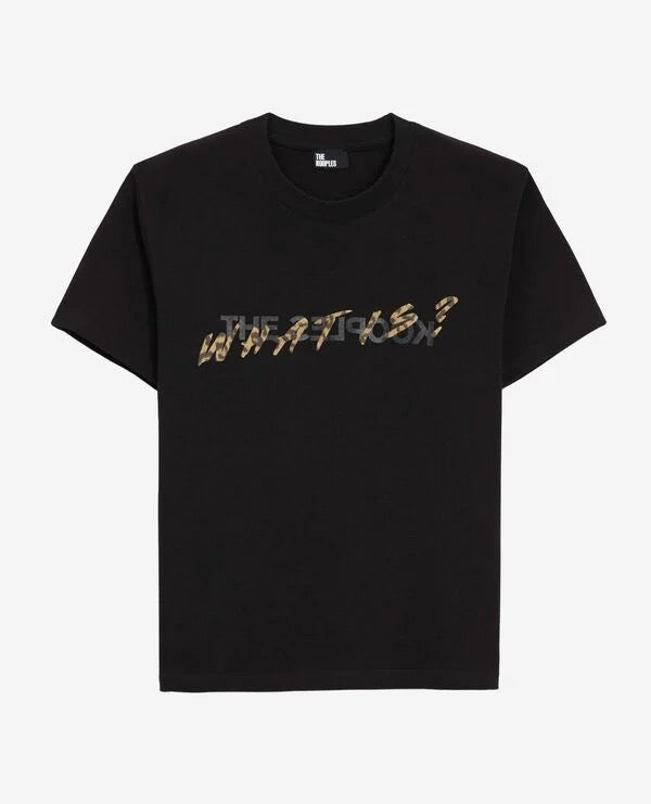 T-SHIRT WHAT IS NOIR ET LÉOPARD