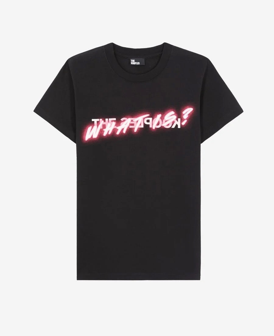 T-SHIRT WHAT IS EFFET NÉON NOIR