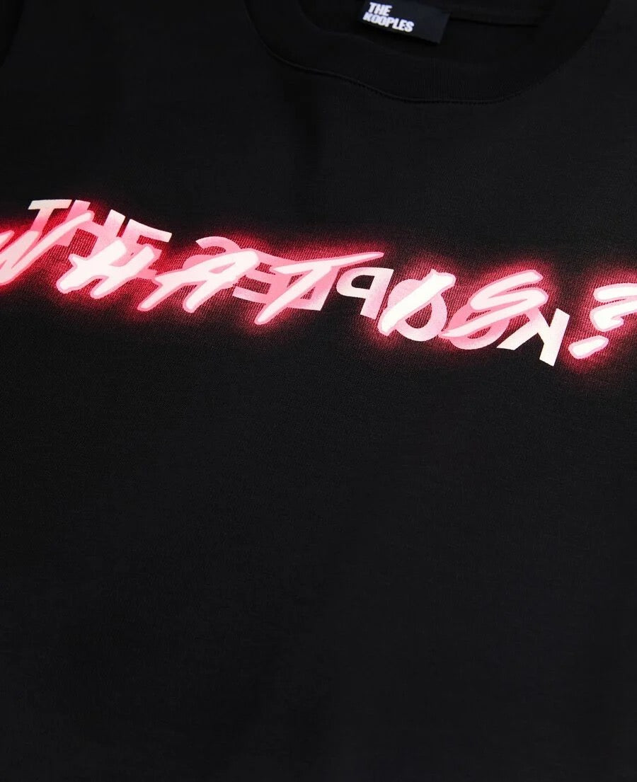 T-SHIRT WHAT IS EFFET NÉON NOIR