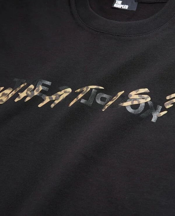 T-SHIRT WHAT IS NOIR ET LÉOPARD