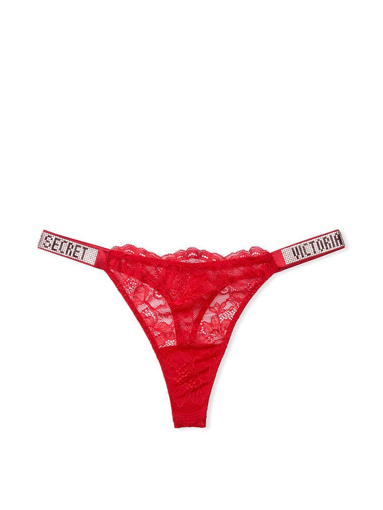 String En Dentelle À Lanières Brillantes